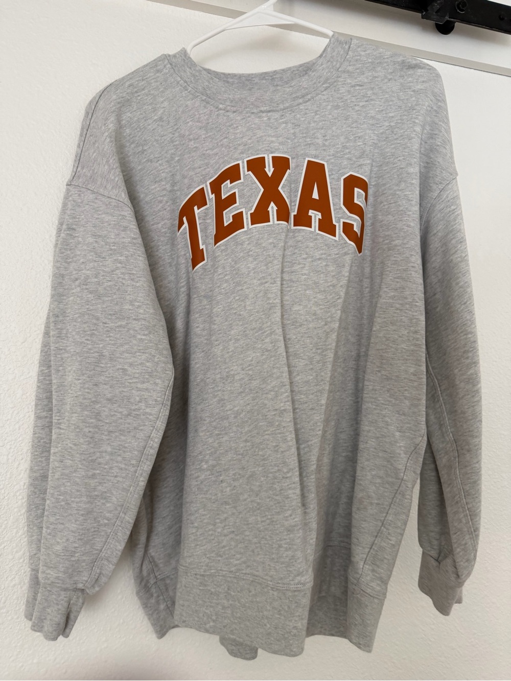 lululemon athletica Gray Crewneck with Burnt Orange TEXAS Arch